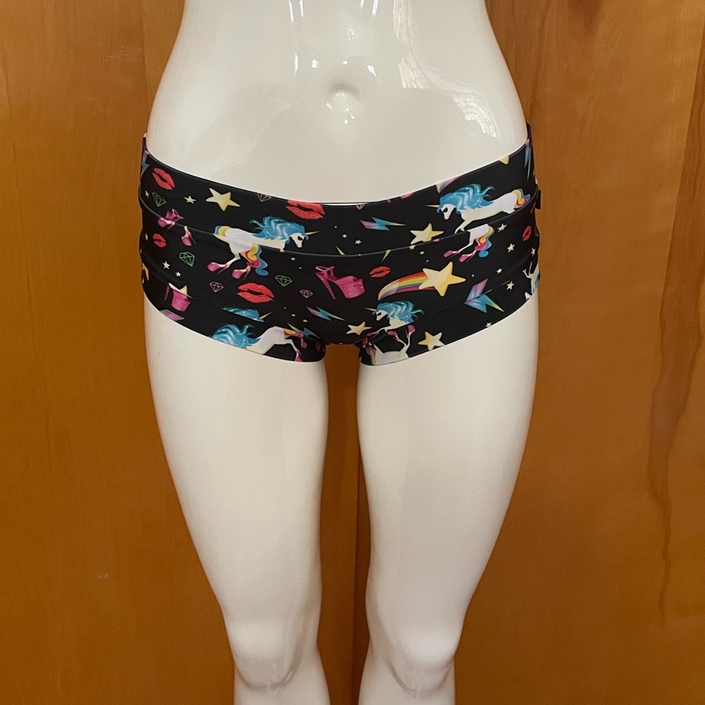 Cleo The Hurricane Pole Unicorn Shorts Size Small Dance Fitness